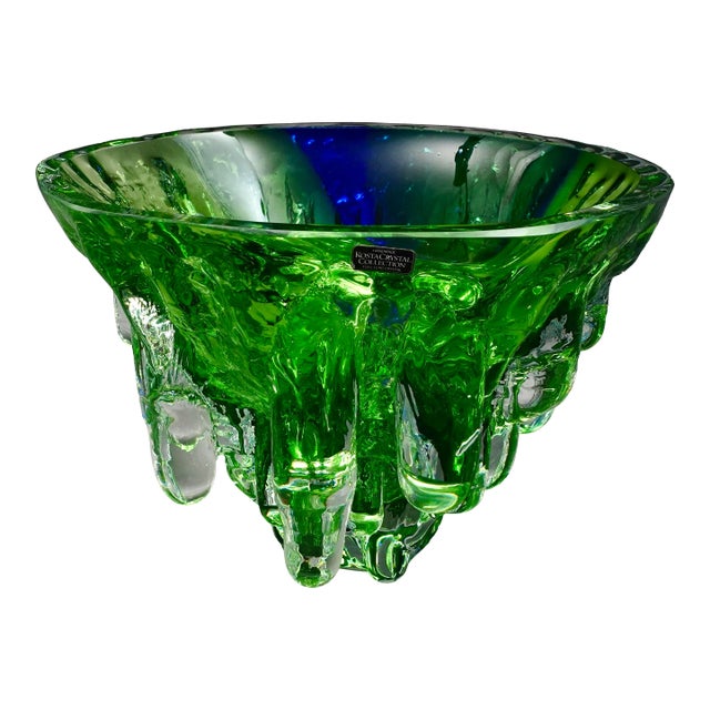 Vintage Kosta Boda Göran Wärff Signed Polar Art Glass Centerpiece Bowl For Sale