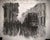 Sketch: Milan, Italy by Christopher Clark | Charcoal and acrylic on paper city scene with tram For Sale