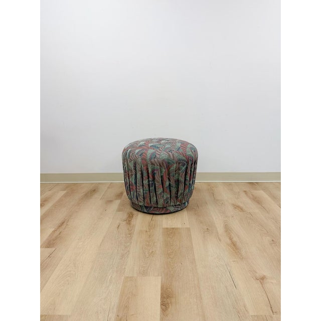 This bold and delightfully vintage postmodern ottoman is a genuine statement piece for anyone who appreciates the...