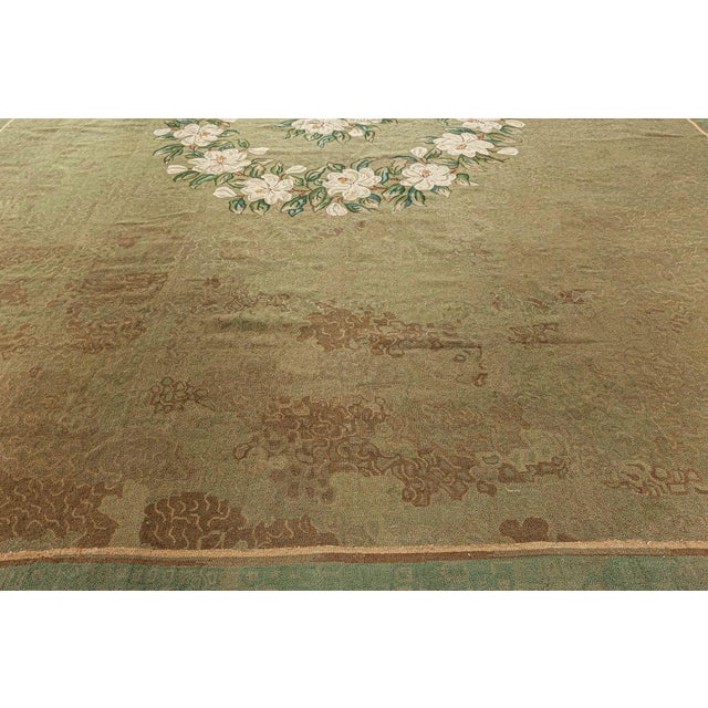 Mid 20th Century Doris Leslie Blau Vintage American Hooked Rug For Sale - Image 5 of 8