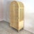 Contemporary Boho-Chic Arched Natural Rattan & Solid Wood Double-Door Wardrobe Armoire For Sale - Image 3 of 18