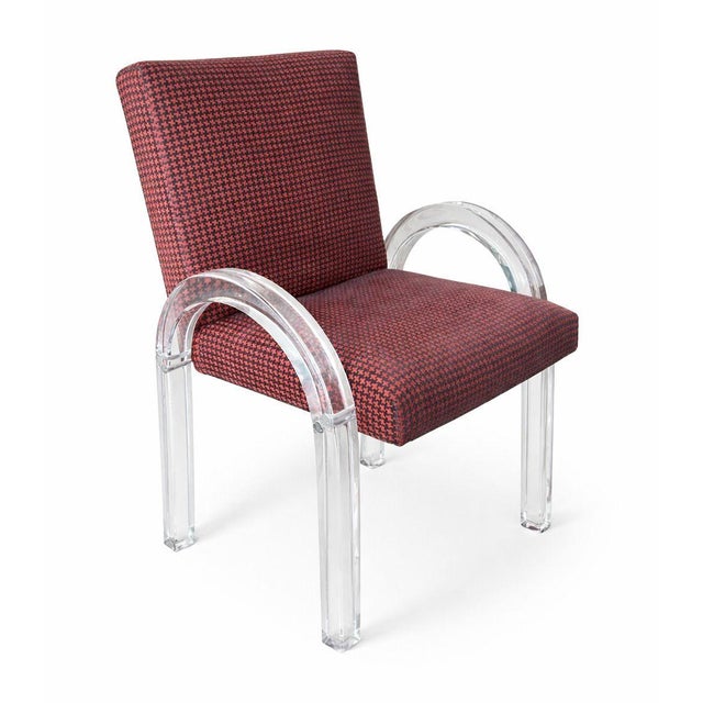 American Set of Ten Attributed Charles Hollis Jones Lucite Dining Chairs, Usa, Circa 1970's For Sale - Image 3 of 9
