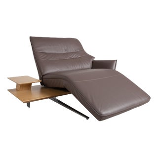 4905 Chaise Lounge in Leather and Wood from Himolla For Sale