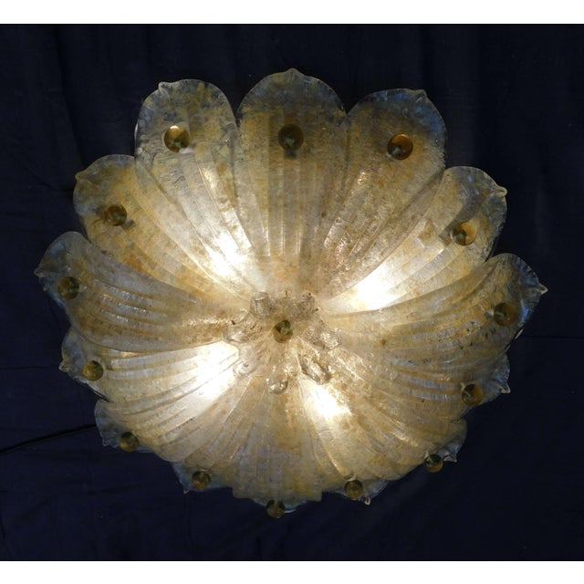 Amber 20th Century Amber Graniglia Murano Flush Mount For Sale - Image 8 of 8