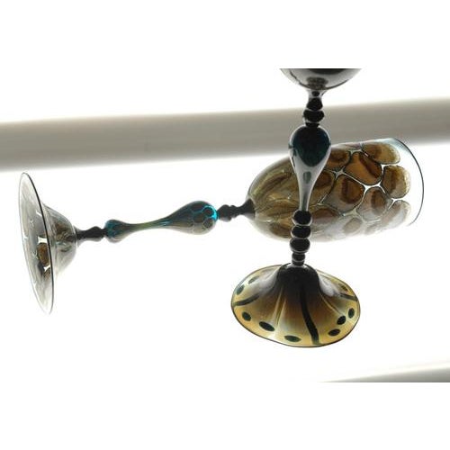 Turtoise Murano Glass Goblets from Pauly & Co., Set of 2 For Sale - Image 15 of 18