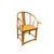 Oriental Light Brown Horseshoe Round Back Elm Wood Armchair For Sale In San Francisco - Image 6 of 6