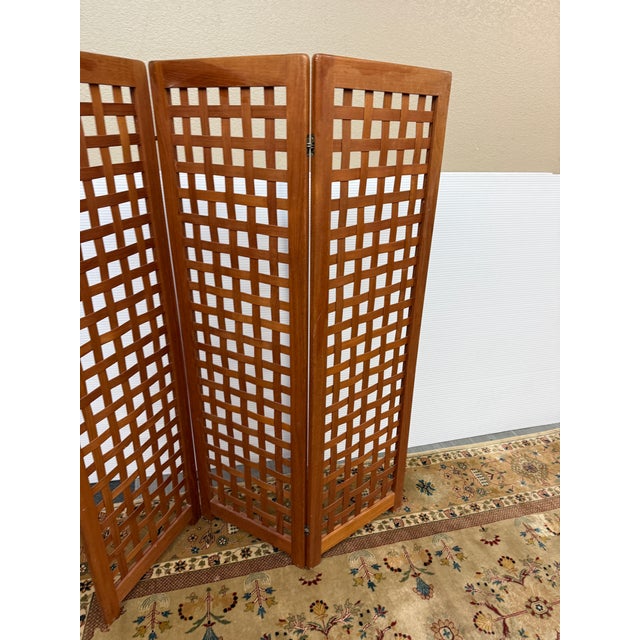 Brown Danish Modern Teak Wood Wall Divider, Circa 1960's For Sale - Image 8 of 12
