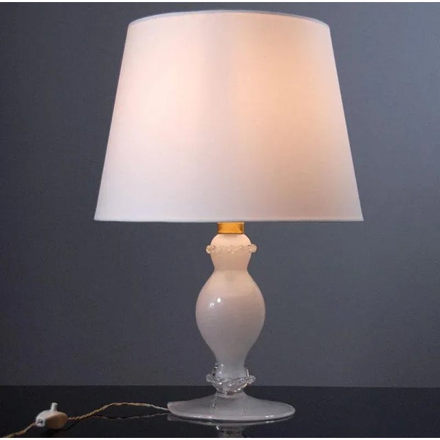 Italian Glass Table Lamp, 1950s For Sale - Image 3 of 8