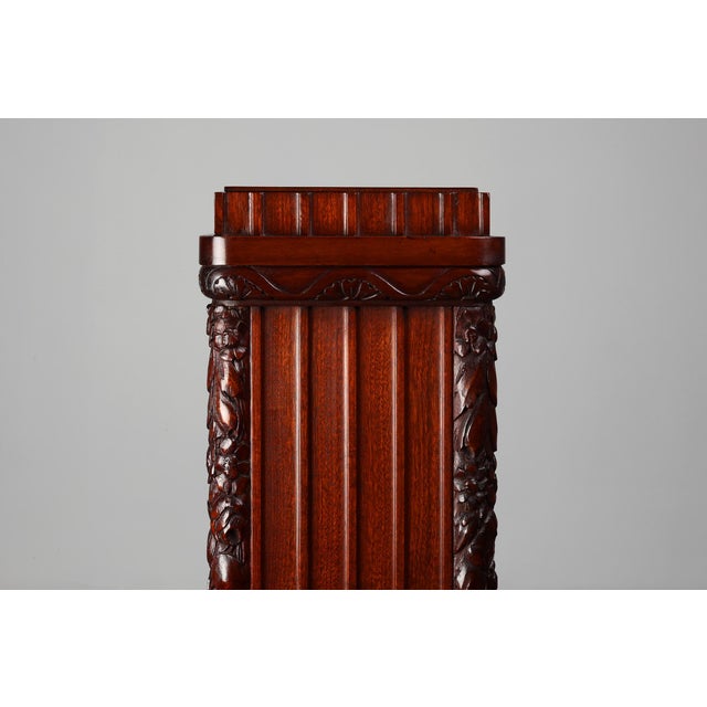 France / 1915 / Pied de stalle / oak / Art Deco / Belle Époque A sculptural statement from the dawn of the Art Deco era,...