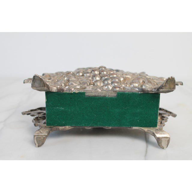 Vintage 1994 Godinger Silver Plated Grapevine Napkin Holder For Sale - Image 9 of 10