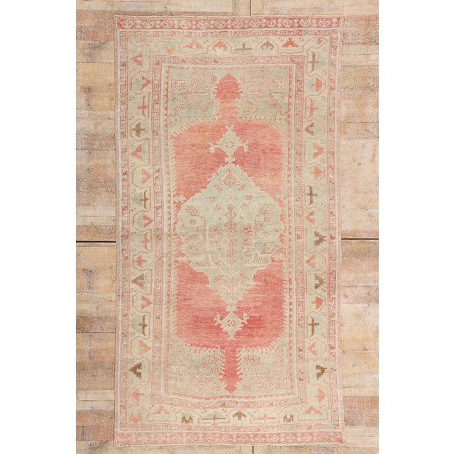 Vintage Turkish Oushak Rug, 04'04 X 08'01 For Sale - Image 10 of 10