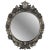 1990s Vintage Italian Oval Shaped Wood Carved Mirror For Sale - Image 9 of 10