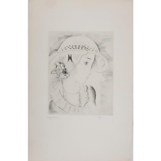 Mily Possoz, Profile of a Young Girl, Original Signed Engraving For Sale - Image 6 of 9