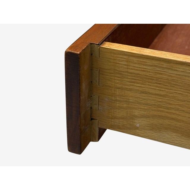 Paul Frankl, Rare Nightstands, Mahogany, Rock Maple, Brass, Leather, Usa, 1950s For Sale - Image 14 of 14