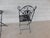 Black Vintage French Style Wrought Iron Outdoor Dining Bistro 3 Piece Set "A" For Sale - Image 8 of 14