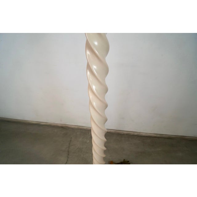 1970’s Hollywood Regency Barley Twist Metal Floor Lamp For Sale In Los Angeles - Image 6 of 12