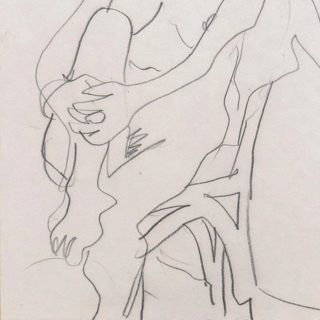 Victor Di Gesu 'Seated Nude' by Victor Di Gesu, Paris, Louvre, Salon D'Automne, Académie Chaumière, Los Angeles County Museum of Art For Sale - Image 4 of 7