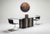 Paul Evans Style Dining Table with Glass Top, 1975 c. Striking mid-century modern dining table in the manner of Paul...