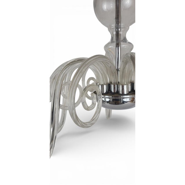 Six-light Bohemian crystal chandelier / Preciosa brand / Czech origin. 1970s-1980s Height approximately 75 cm Diameter...