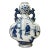 Chinese Blue White Porcelain People Theme Flower Shape Vase For Sale