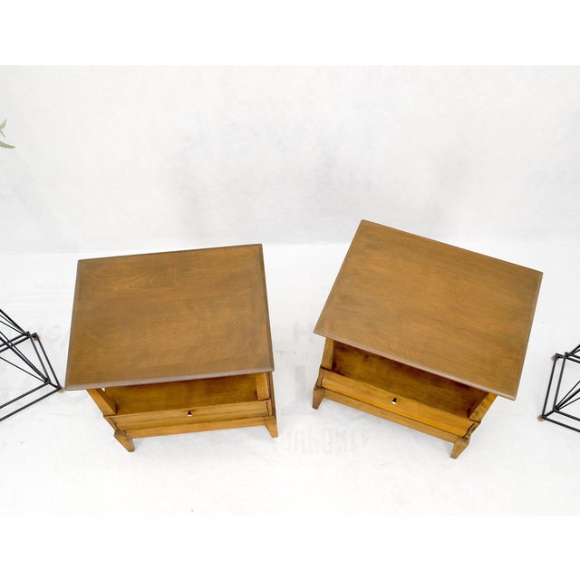 Pair Heywood Wakefield Mid-Century Modern One Drawer Nightstands End Tables Mint For Sale - Image 17 of 17