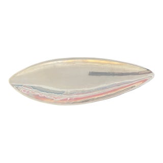 Metal Alloy Leaf-Shaped Tray by Nambe For Sale