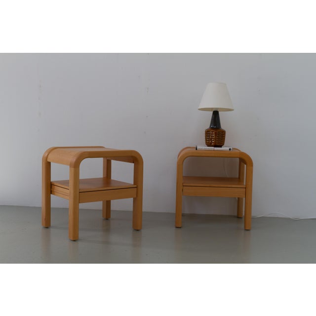 Danish Bedside Tables in Beech by Villy Nørgaard, 1980s, Set of 2 For Sale - Image 14 of 16