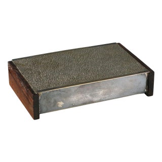 Metal and Wood Jewelry Box For Sale