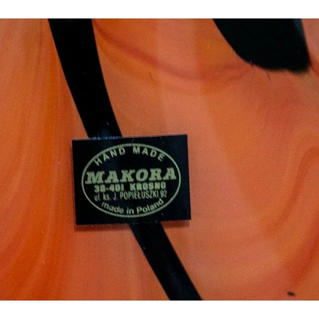 Glass Makora Mouth Blown Polish Vase For Sale - Image 7 of 10