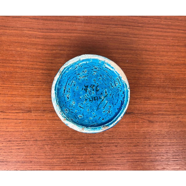 Mid-Century Modern Rimini Blu Pottery Candleholder by Aldo Londi for Bitossi, Italy, 1960s For Sale - Image 18 of 18