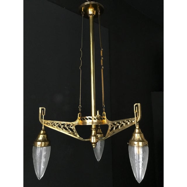 Art Nouveau Chandelier, Vienna, 1900s For Sale - Image 12 of 12