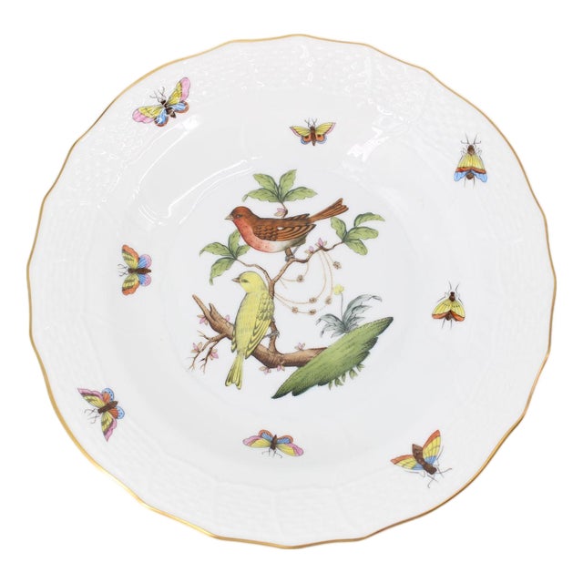 Herend Rothchild Bird Rimmed Soup Bowl For Sale