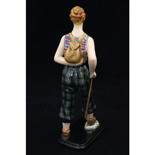 Hiker Ceramic Sculpture from Amba, 1950s, in Very Good conditions. Designed 1950 to 1959 This piece has an attribution...