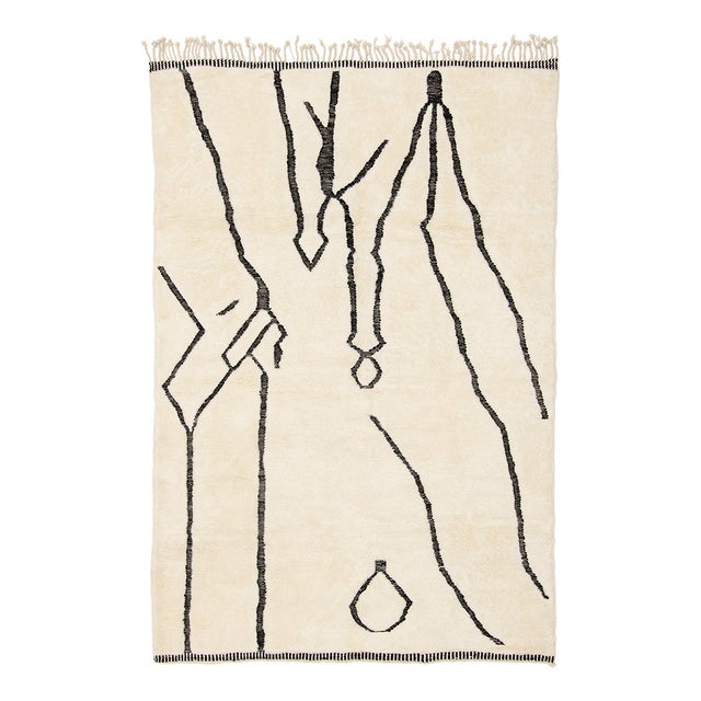 Hand-Knotted Wool Rug by Azele Studio For Sale