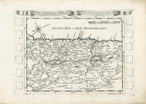 Antique Map of Palestine and Jerusalem by Elias Baeck, 1700s