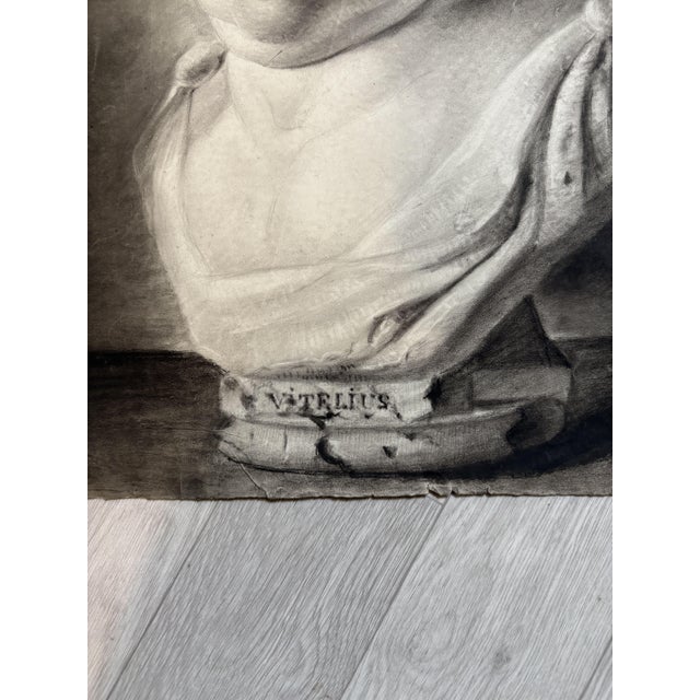Drawing of Scultpture of Man, 19th Century, Paint on Paper, in Worn conditions. Designed before 1890