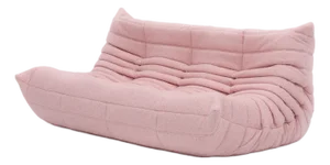 Authentic Ligne Roset Togo 3-Seater in Soft Flamingo Bouclé - Restored & Sourced in Europe