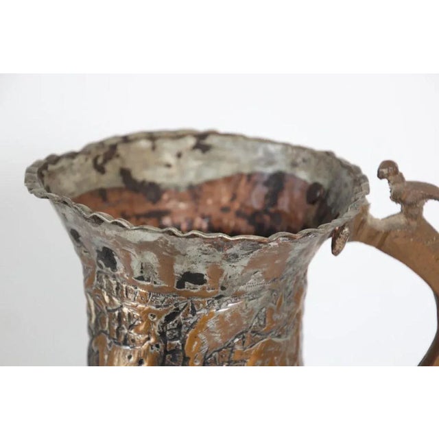 Islamic 19th Century Middle Eastern Tinned Copper Coffee Pot For Sale - Image 3 of 13