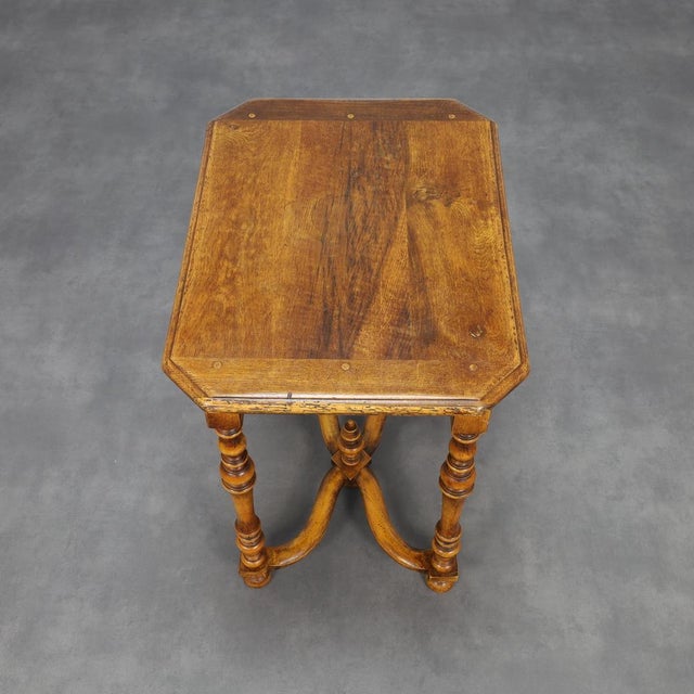 Wood Neo-Baroque Side Table with Drawer, 1890s-1920s For Sale - Image 7 of 8
