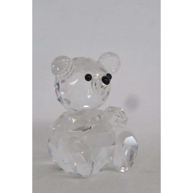 Figurative Swarovski Crystal Woodland Friends Teddy Bear 7637 Retired Mini Figurine 5076b For Sale - Image 3 of 12