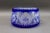 Mid 20th Century Czech Bohemian Cobalt Blue Cut to Clear Crystal Round Centerpiece Bowl For Sale - Image 4 of 7