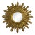 1970s Mid Century Modern Italian Florentine 20" Gilded Sunburst Wall Mirror For Sale
