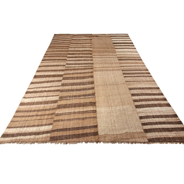 This 9x17 vintage Persian rug is a particularly gorgeous Kilim of Mazandaran provenance—an oversized piece among few of...