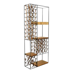 Vintage 1960s Arthur Umanoff Extra Large Wine Rack With Shelving
