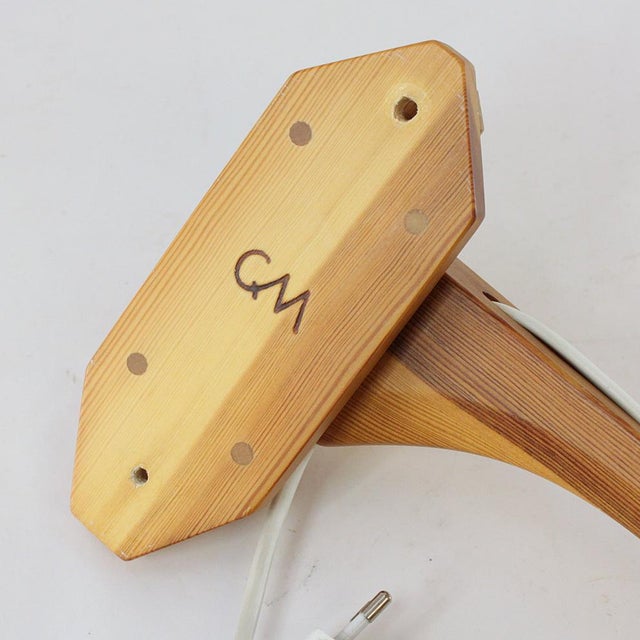 Staken Wall Lamp by Carl Malmsten, 1950s, in Very Good conditions. Designed 1920 to 1949 This piece has an attribution...