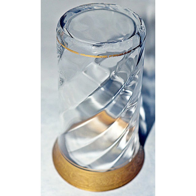 1920s Vintage Gilt Rim Wine Stems- Set of 5 For Sale - Image 4 of 5