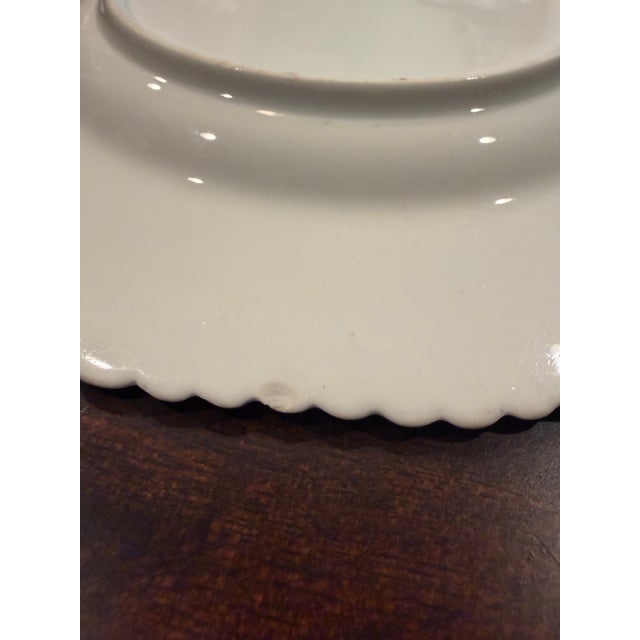 English Antique 1920's Wedgwood Bone China Plate With Scalloped Rope Rim – 8.75" For Sale - Image 3 of 7