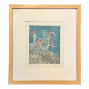 Framed Roberto Matta, Plate 1-Sur Matta, Color Etching With Aquatint on Japan Nacre, 1970