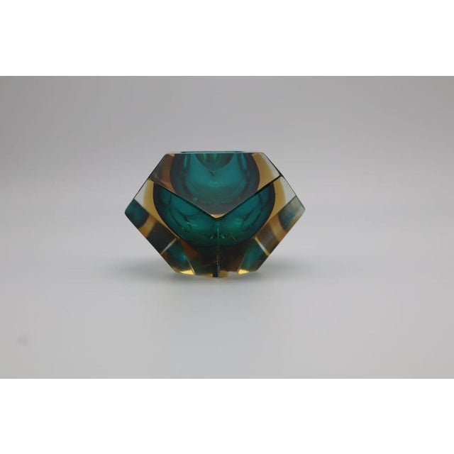 Flavio Poli Diamond Murano Glass Ashtray by Flavio Poli for Seguso, 1960s For Sale - Image 4 of 7