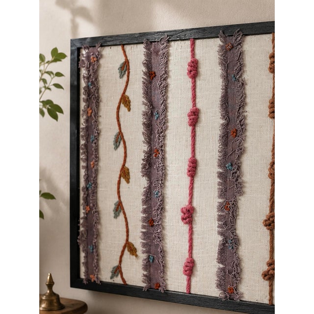 Bring warmth, texture, and handcrafted elegance into your space with the Rustic Threads Embroidered Wall Frame. Designed...